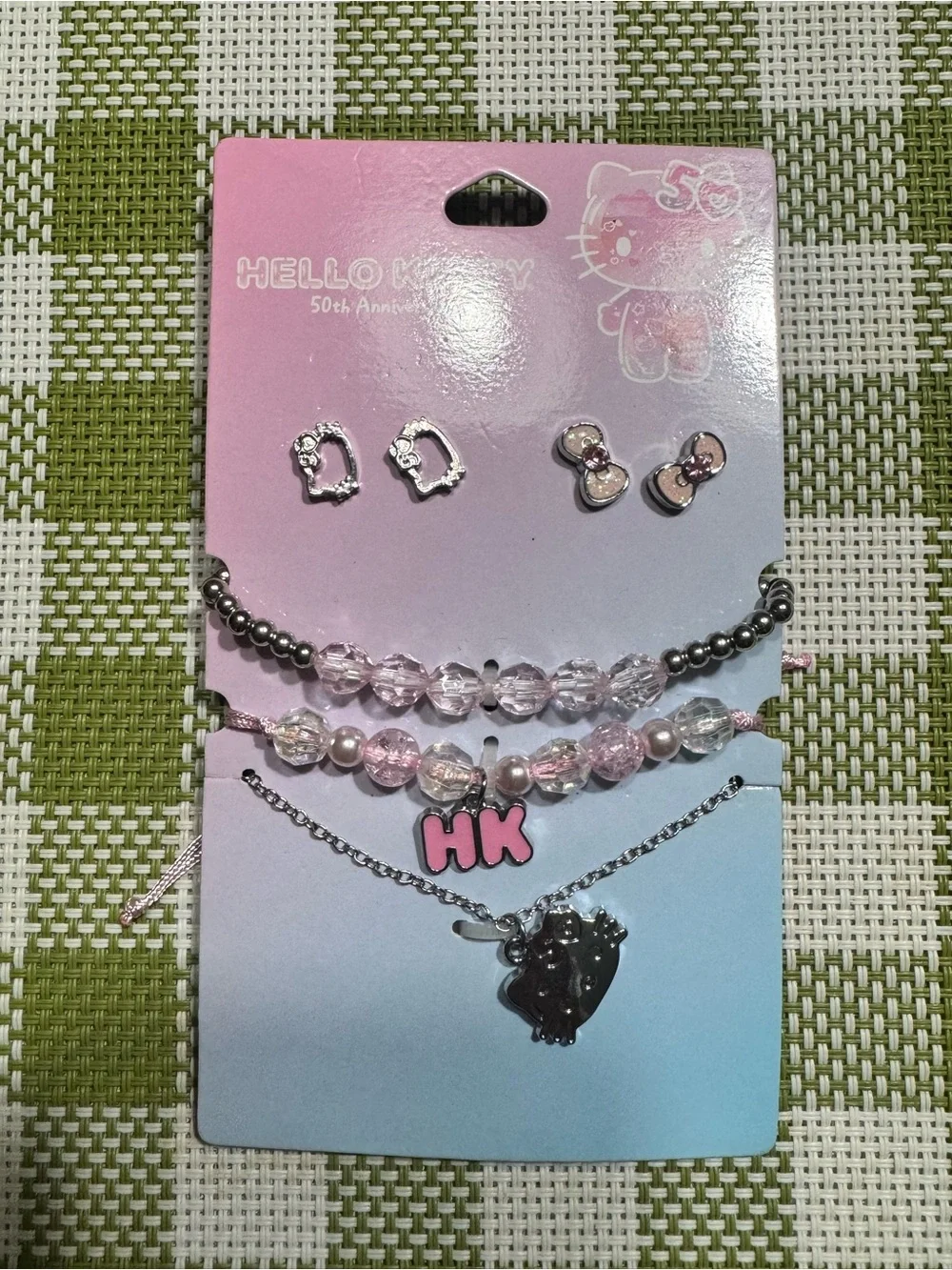 Hello Kitty Pink Kids Jewelry Set - 5pc Bracelet & Earring Pack